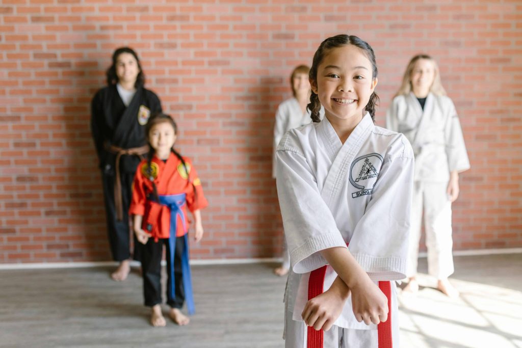 kids in a karate class